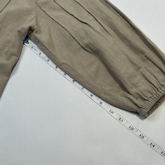 Soft Surroundings Sweater Womens Medium Tan Textured Pullover 3/4 Sleeve Cotton - Picture 11 of 12